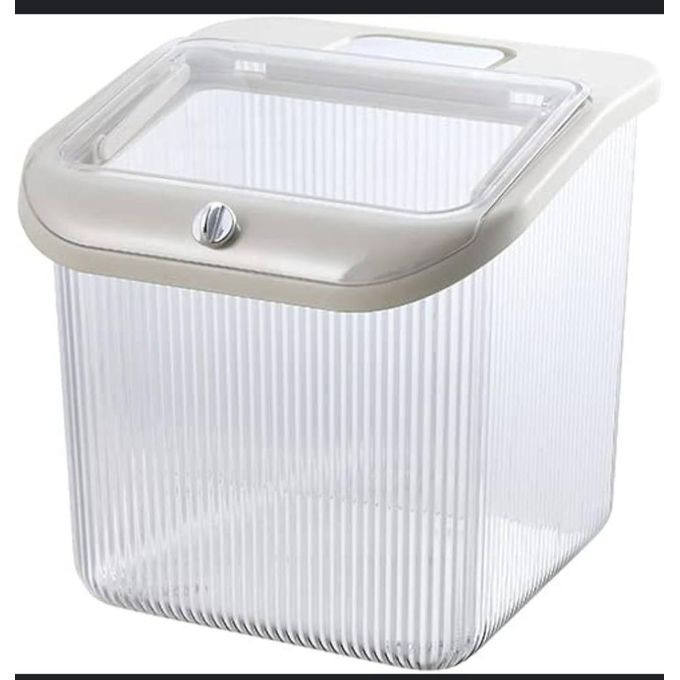 10 Litre Dry Food Dispenser Container Flip Transparent Kitchen Sealed Grain Container Rice Storage Box for Washing Powder, Grain, Candy, Coffee Beans Sealed - Multicolor
