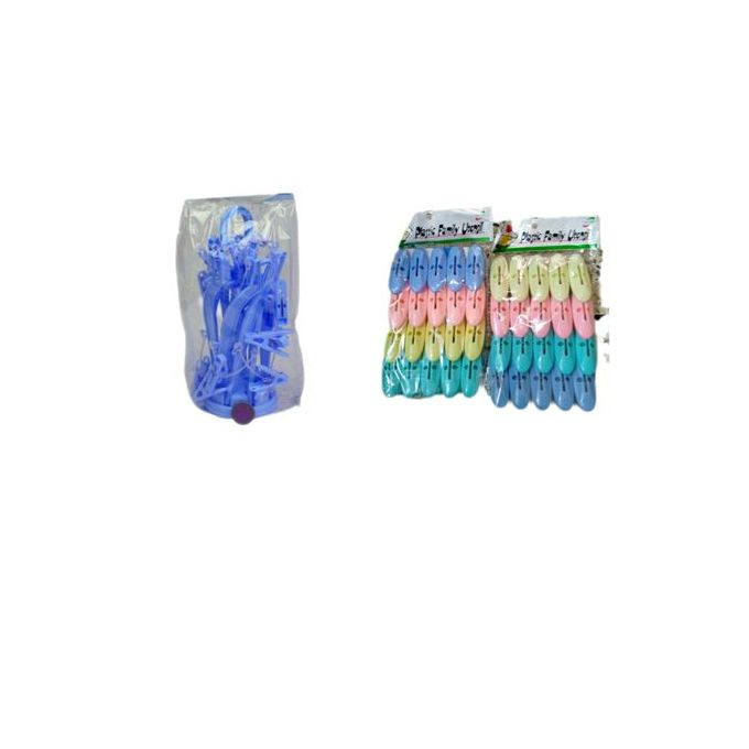41 In 1 Panty Peg And Cloth Pegs - Blue, Yellow, Pink