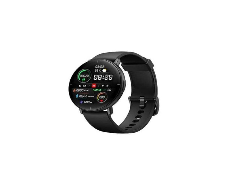 Lite Xpaw004 Smart Watch 1.3-Inch Amoled Display With 2.5D Tempered Glass, Blood Oxygen & Heart Rate Monitoring Multi-language Smart Watch Global Version-Bluetooth, USB -Black mibro