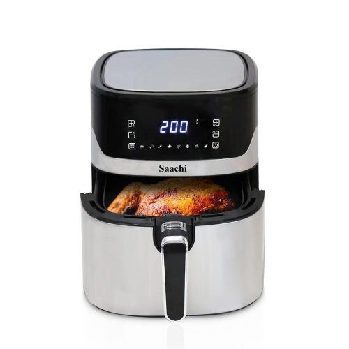 7 Liters Airfryer With Digital Touch Screen And 60Minutes Timer-Silver/Black