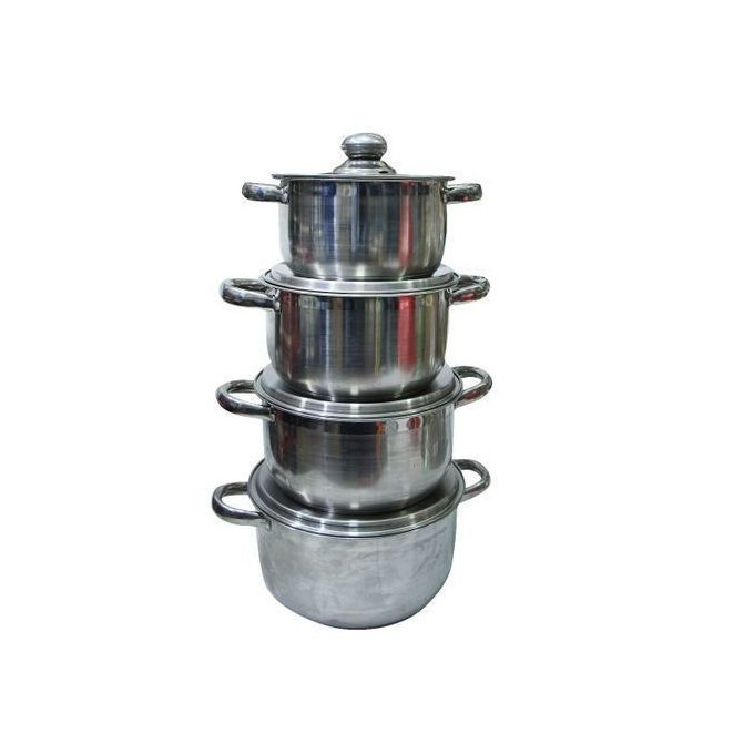 A Set Of Stainles Steel Serving Dishes 4pcs - Siver