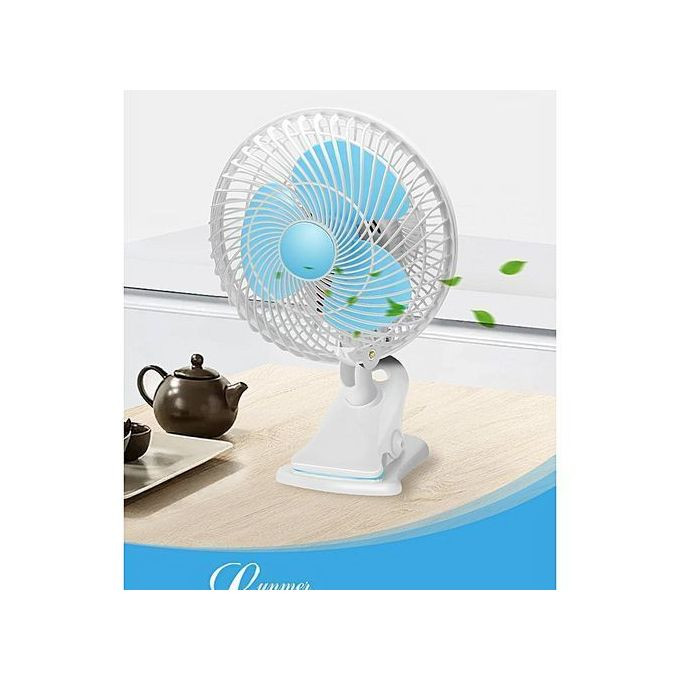Table & Clipping Mini Portable Electric Fan/ Air Cooler -White