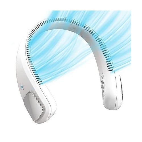 Wearable Air Freedom Portable Personal Air Cooler and Personal 3-Speed Neck Fan, Hands-Free Light-weight Design, Cordless and Rechargeable-Multicolour