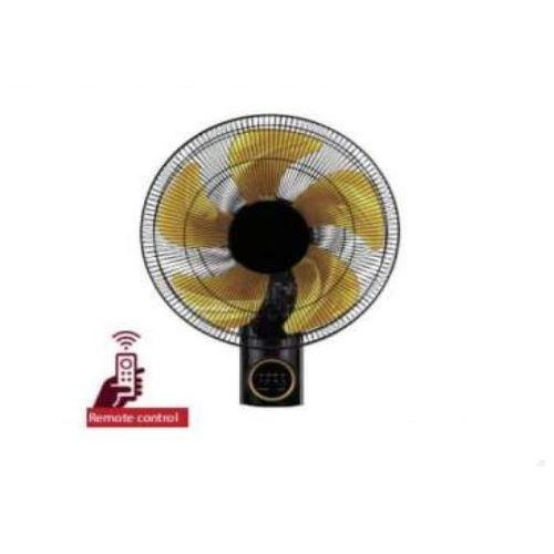 16 Inch Wall Fan With Remote Control And Metllic Grill For Cooling Your Room Fast-Black