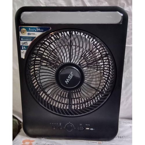 12 Inch Box Fan With 3 Speeds And A Timer Designs Vary -Multicolours