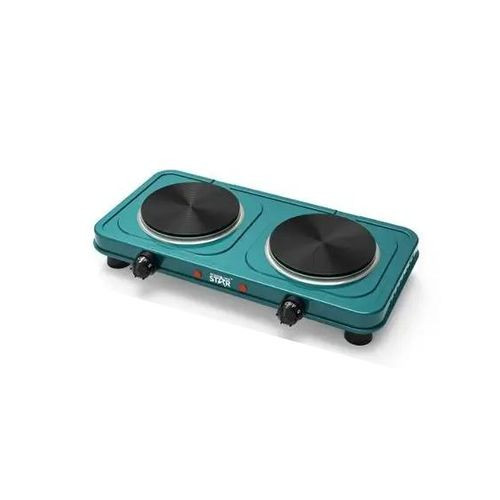 Electric Hot Plate Cooking Stove With 2 Burners-Multicolour