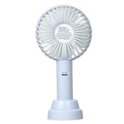 Rechargeable Table Fan With Efficient Wind-White/Pink/Blue/Green