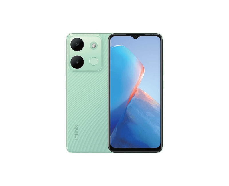 Infinix Smart 7, 6.6" HD+ Display, 2+2GB RAM, 64GB Storage, 5000mAh Battery, 13MP + 2MP Cameras, Dual SIM, Blue – Smartphone