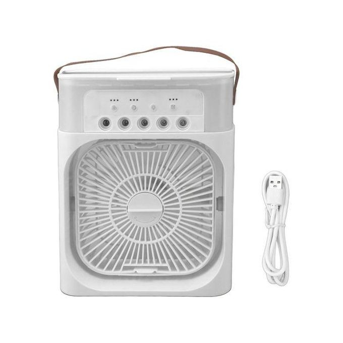 Desktop Spray Fan, ABS Personal Air Cooler Low Noise Operation Strong Wind USB Mini Desktop Spray Fan for Home Office Desktop Travel Camping
