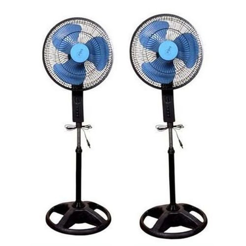 2 Oscillating Stand Fans With 3 Fast Sppeeds-Black