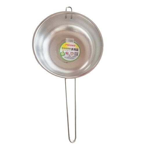 Round Stainless Steel Colander Strainer Sieve With Handle