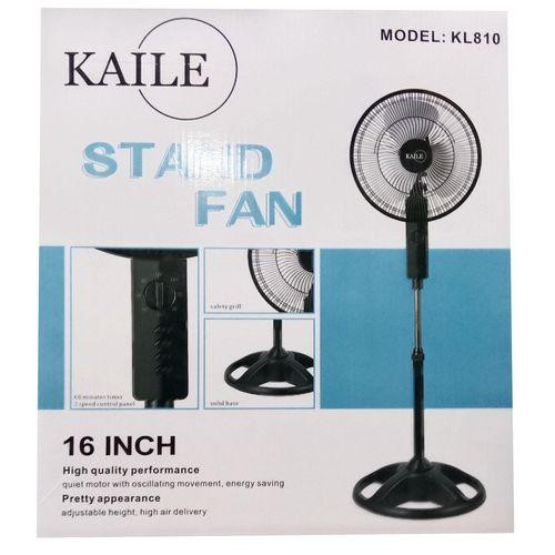 Kaile Stand Fan 16" Oscillating 3 Speed - Black