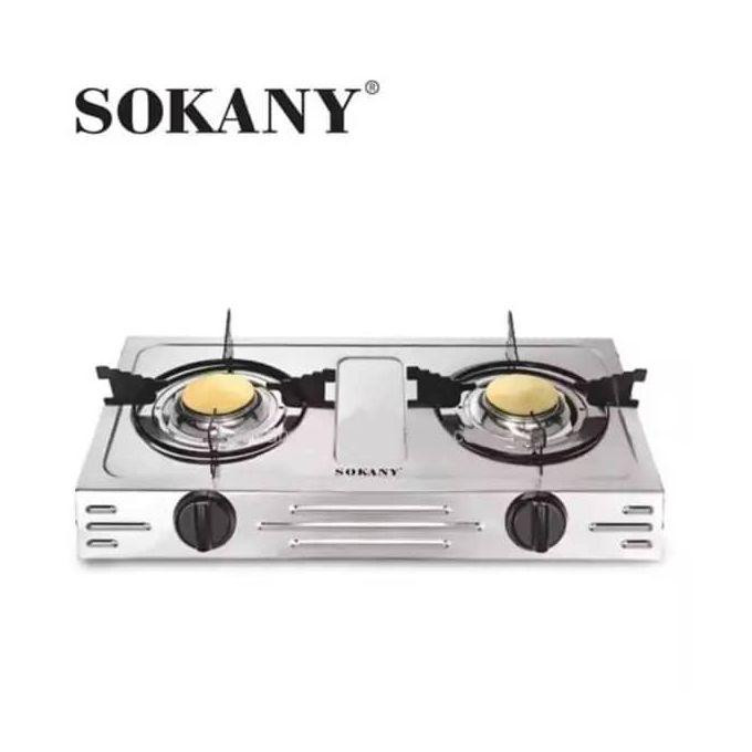2 Gas Burner Cooker Table Top Gas Stove Hob Hot Plate For Heavy And Large Pot Pans -silver. .