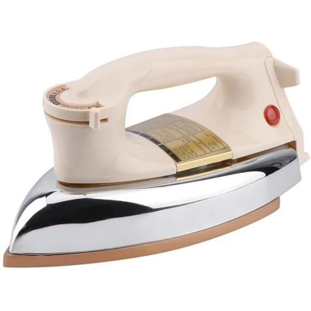 RAF Electric Dry Iron Adjustable Temperature For Clothes Stainless Steel Soleplate - White & Blue