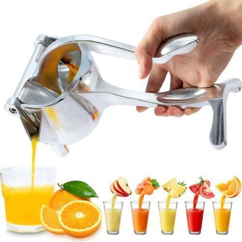 Stainless Steel Manual Fruit Press Squeezer Juicer Extractor-Silver.