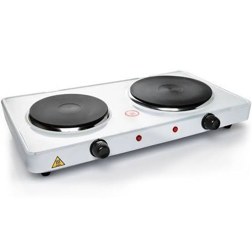 Hot Plate Solid Double Electric Cooker -  White