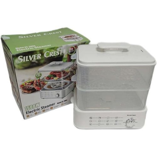SILVER CREST 12L 2 Layers 1500W Vegetable Cooker Electric Food Steamer - Multicolor