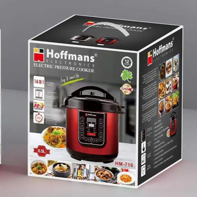 6.5L Genuine 14 In 1 Digital Electric Pressure Cooker - Red, Silver