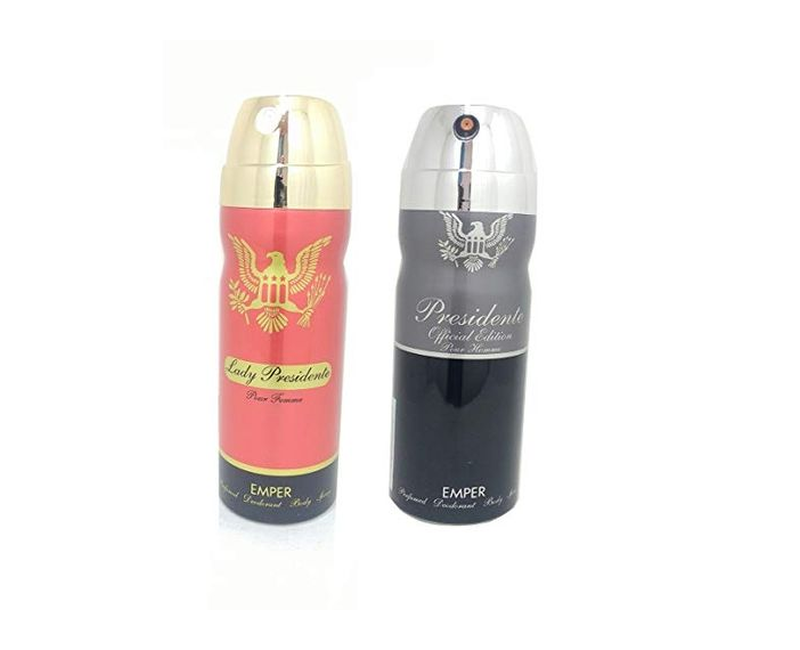EMPER A Bundle Of Deodorant Spray For Men 200ml And Lady President For Ladies - 200ml