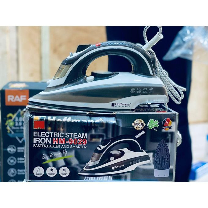HM-9029 Electric Iron Steam And Dry Flat Iron - Blue