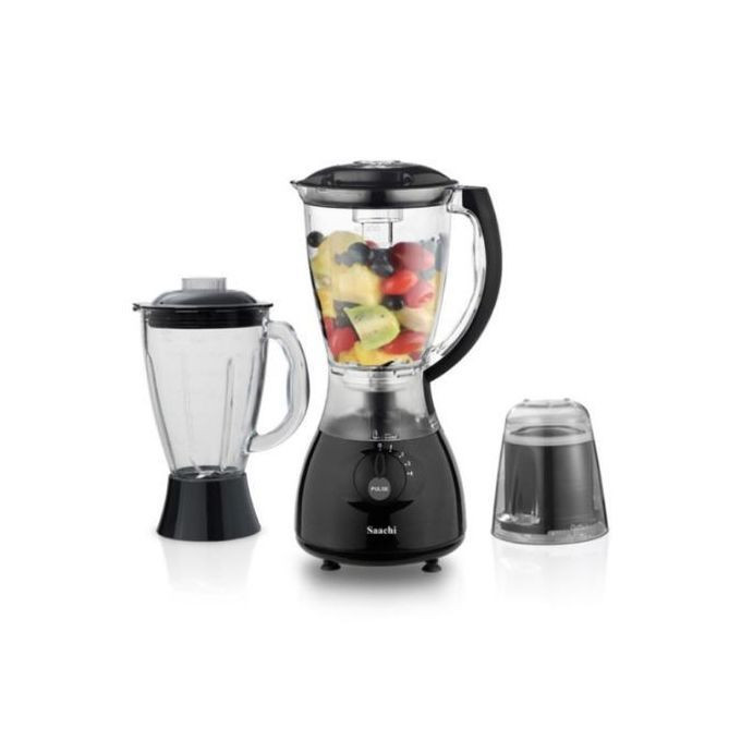 2 Jars Blender + Grinder, Auto -1.5 litres NL-BL-4361- Black